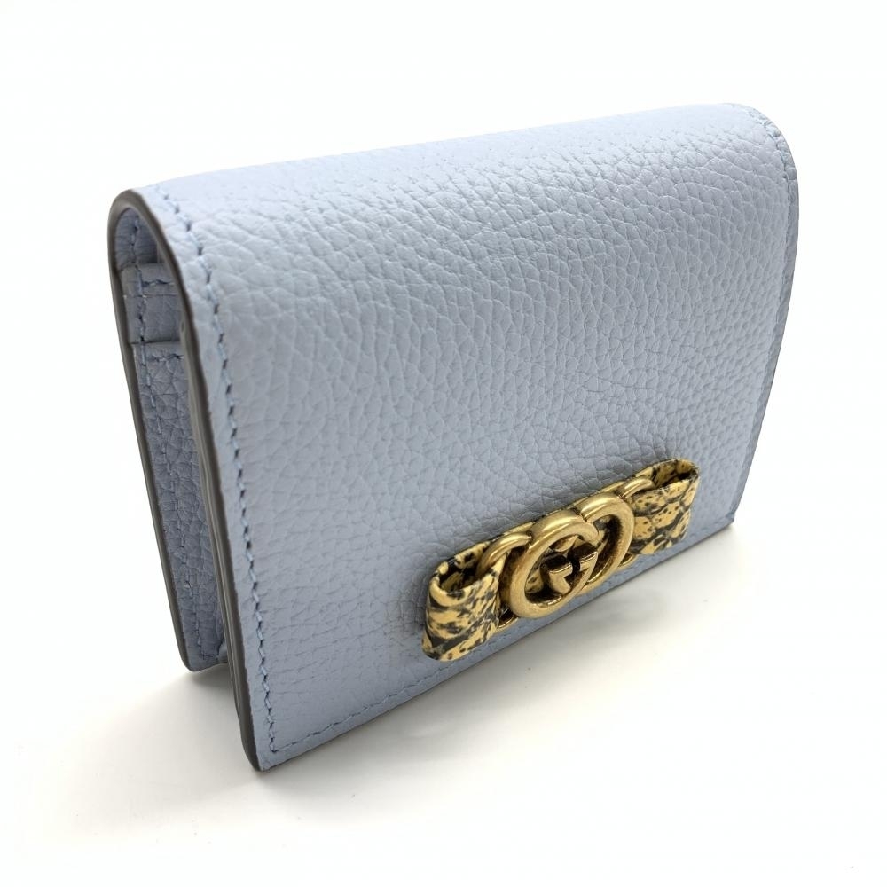 Gucci Interlocking G Python Bifold Wallet Light B… - image 2